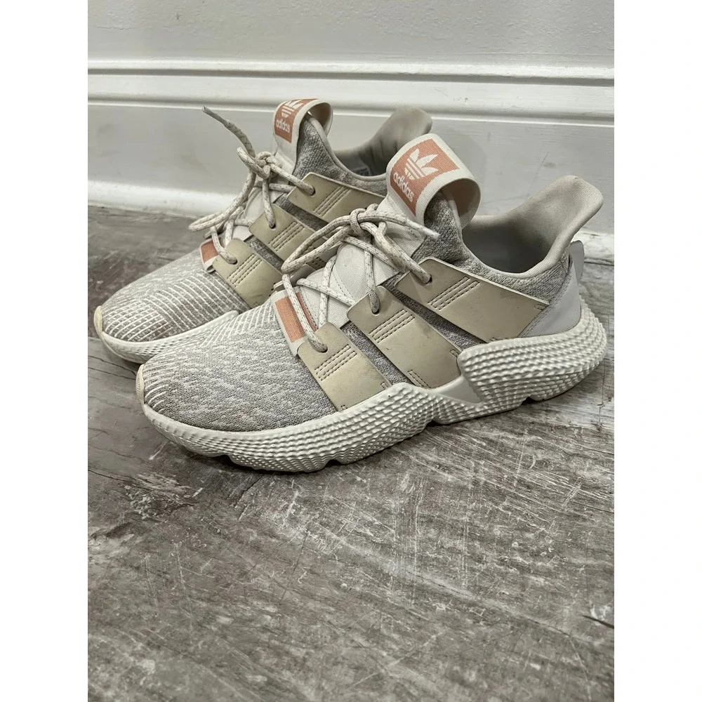Adidas Prophere Grey Cream Pink Women's Sneakers CQ2542 Size 8.5 Low Top Shoes